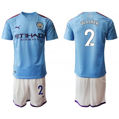 Camisolas de futebol Manchester City WALKER 2 Criança Equipamento Principal 2019/20 Manga Curta Camisolas de futebol Manchester City WALKER 2 Criança Equipamento Principal 2019/20 Manga Curta